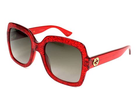 unisex red gucci sunglasses